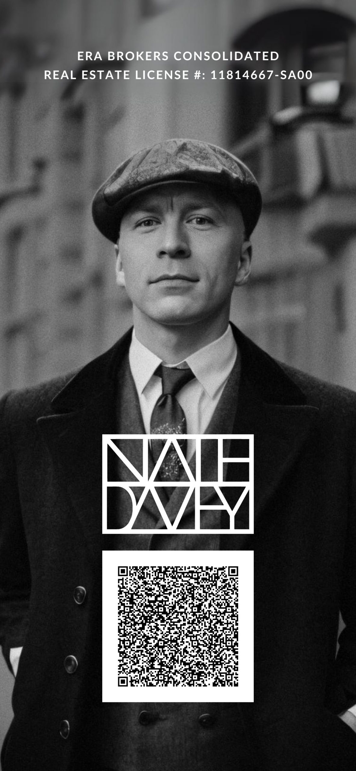 NateDavey.com -- iPhone Lock Screen Wallpaper with Business Card QR Code - Nate